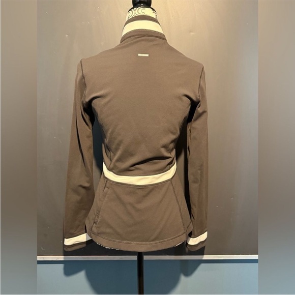 Lululemon Full Zip Jacket | Brown & Cream | Athletic Fit - Picture 3 of 5
